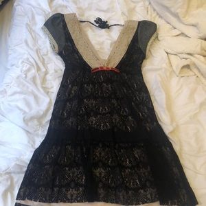 Free People Mixed Media Lace Dress